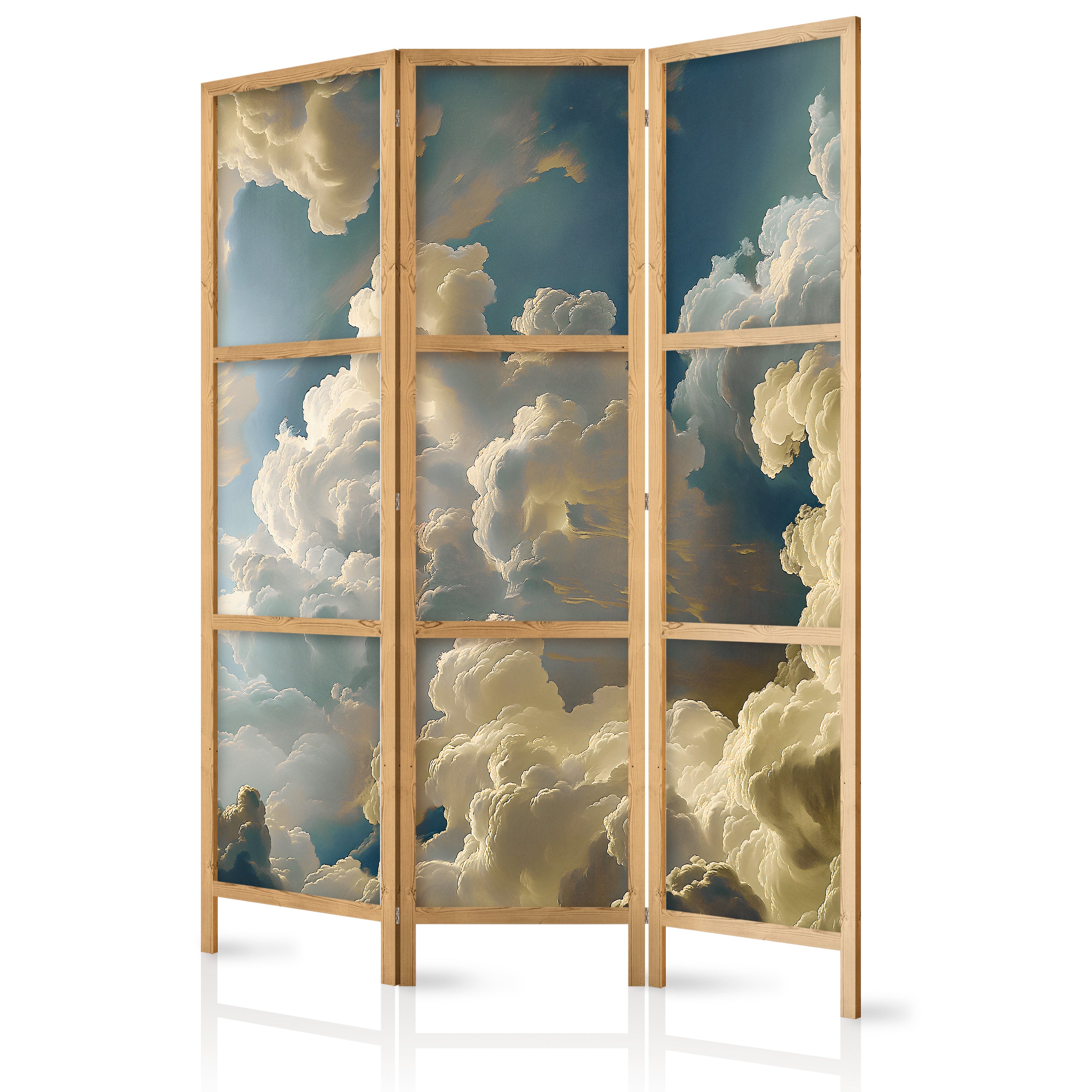 Japanese Room Divider - Sun and Shadows: A Theatrical Display of Nature