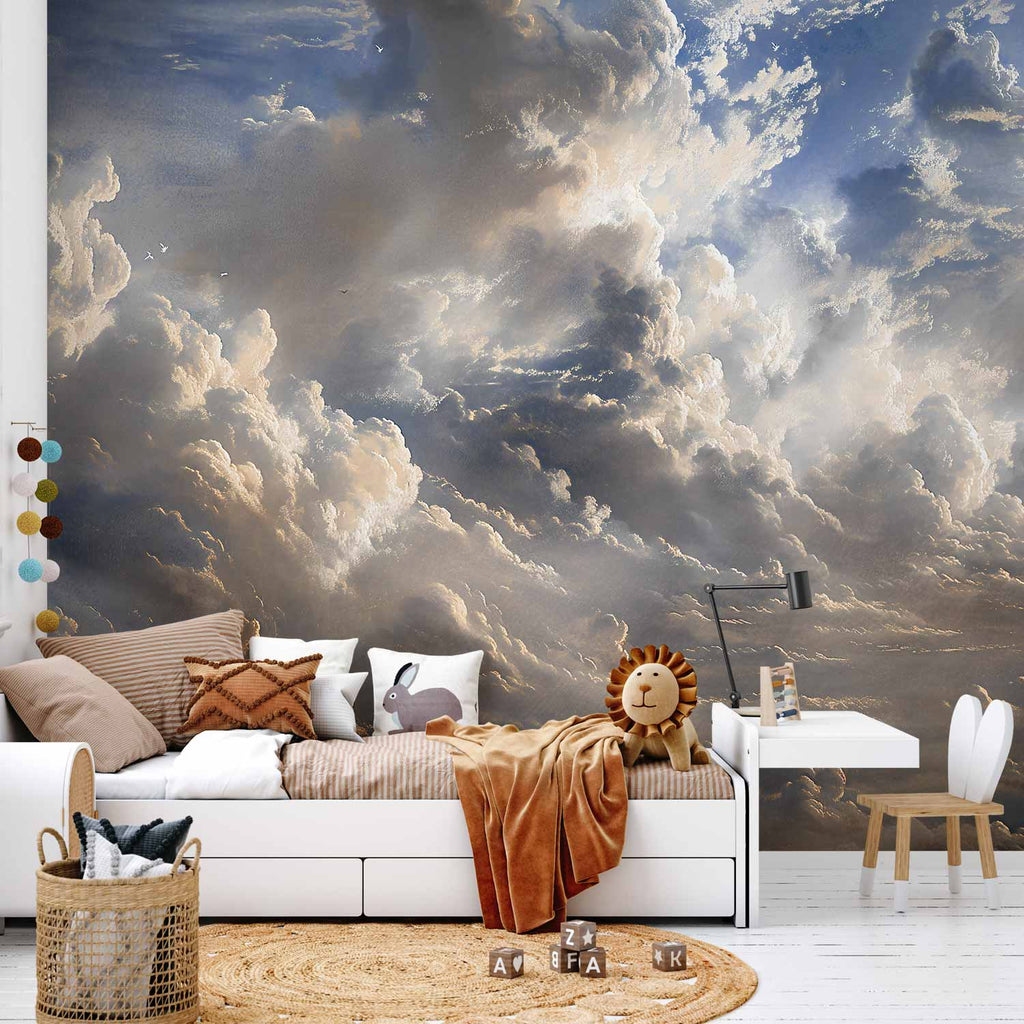 Wall Mural Golden Reflections on Clouds Foretelling Dusk