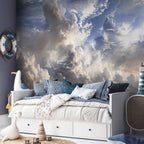 Golden Cloud Reflections Dusk Sky Wall Mural