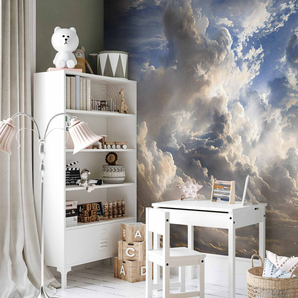 Golden Cloud Reflections Dusk Sky Wall Mural