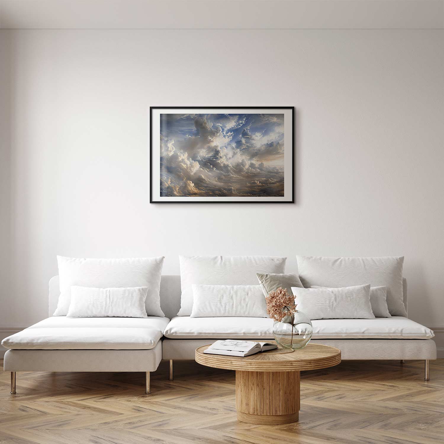 Golden Dusk Clouds Sky Poster