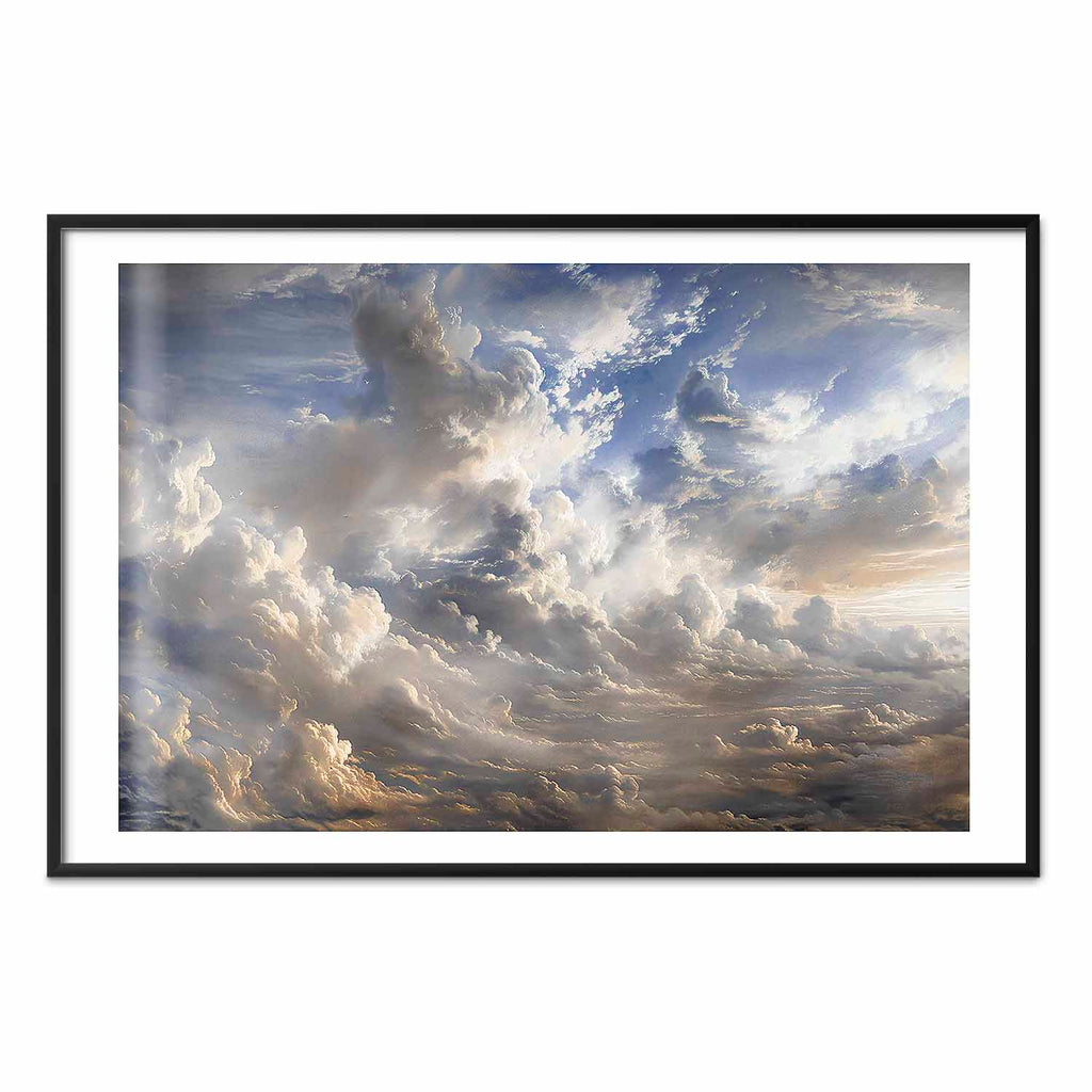 Golden Dusk Clouds Sky Poster