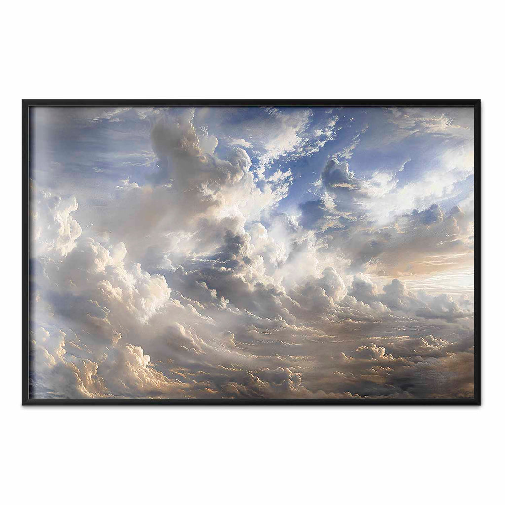 Golden Dusk Clouds Sky Poster