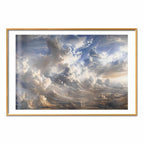 Golden Dusk Clouds Sky Poster