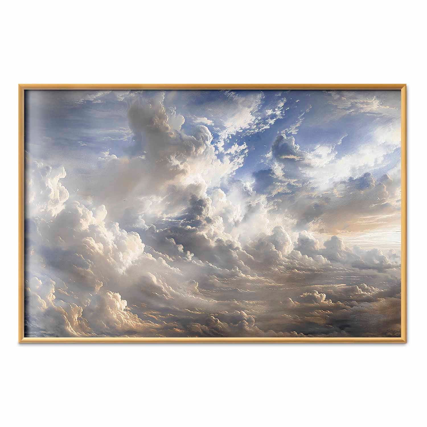 Golden Dusk Clouds Sky Poster