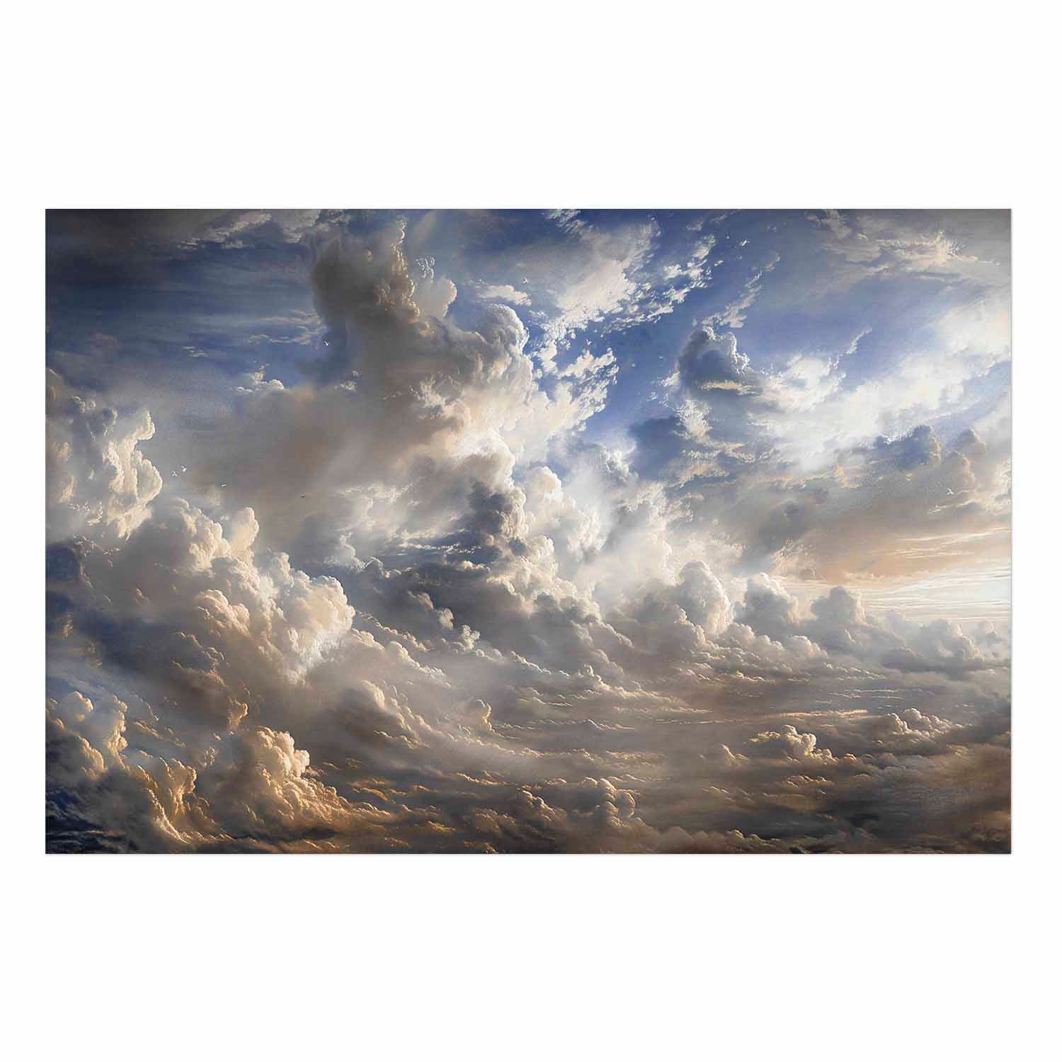 Golden Dusk Clouds Sky Poster