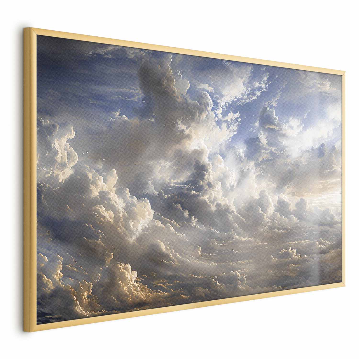 Golden Dusk Clouds Sky Poster
