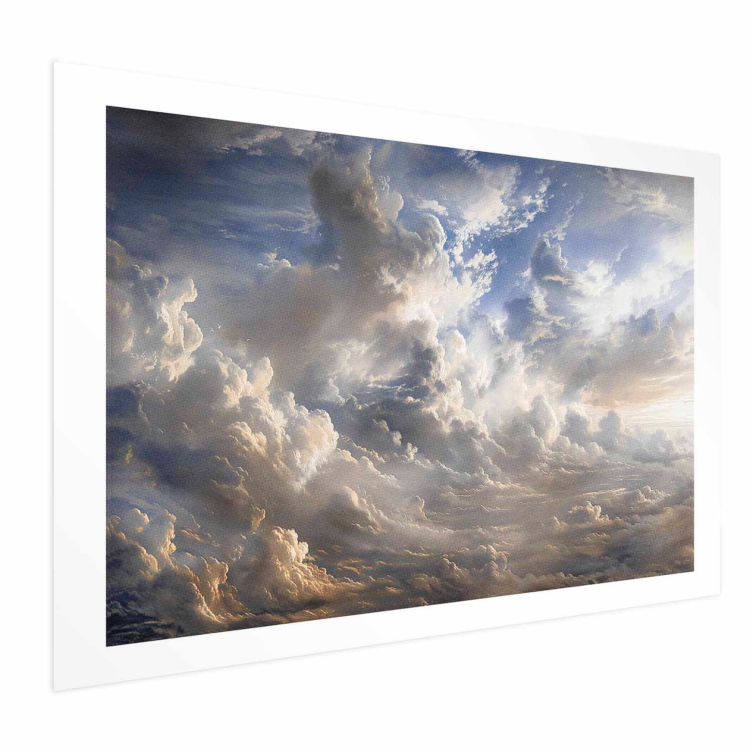 Golden Dusk Clouds Sky Poster