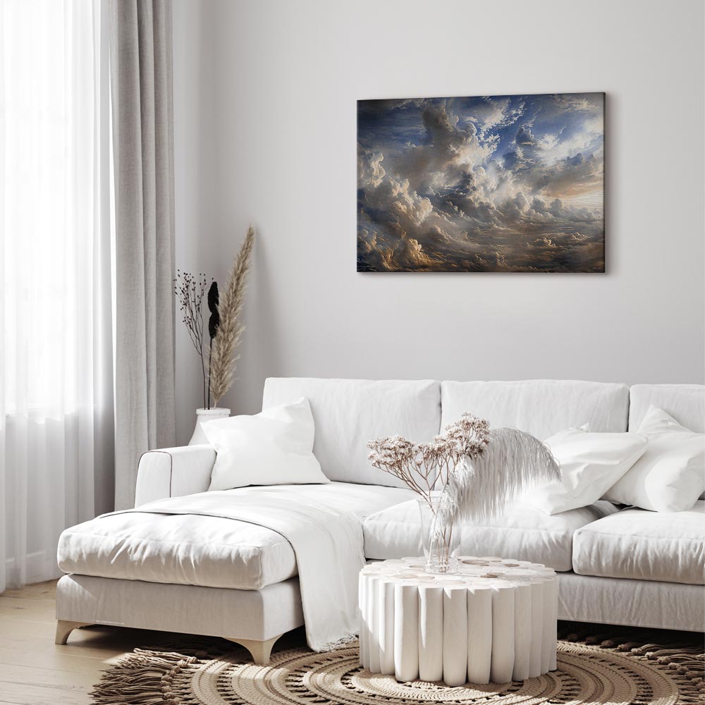 Canvas Print - Golden Reflections on Clouds Foretelling Dusk
