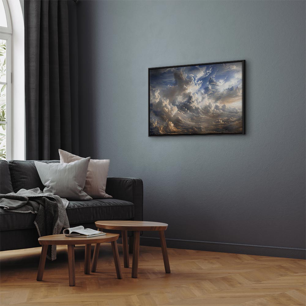 Canvas Print - Golden Reflections on Clouds Foretelling Dusk