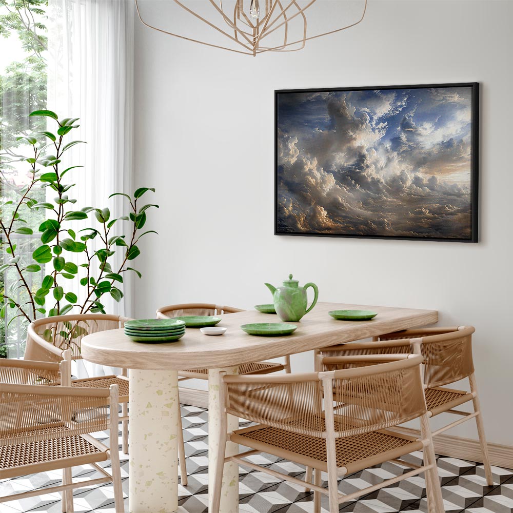 Canvas Print - Golden Reflections on Clouds Foretelling Dusk