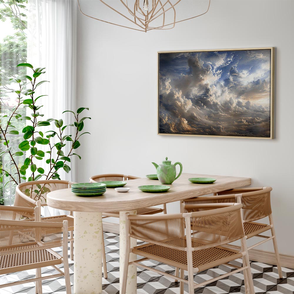 Canvas Print - Golden Reflections on Clouds Foretelling Dusk