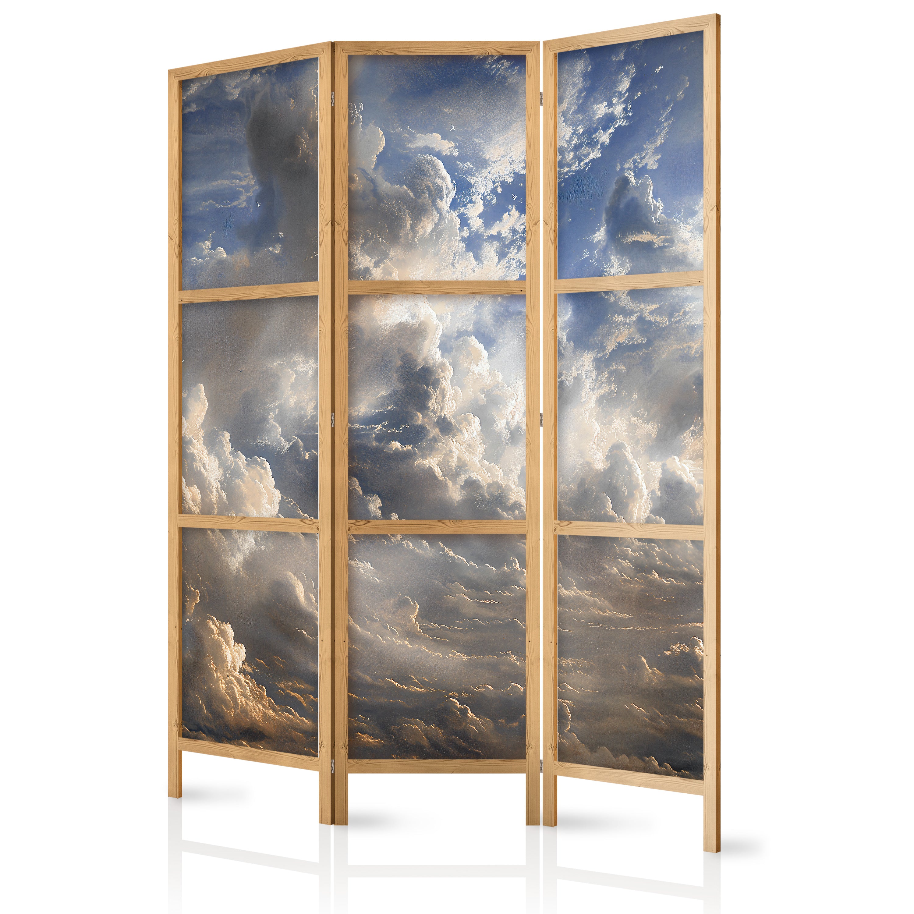 Room Divider Japanese Golden Reflections on Clouds