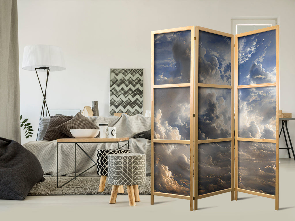 Room Divider Japanese Golden Reflections on Clouds