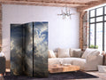 Golden Cloudscape 3-Panel Room Divider