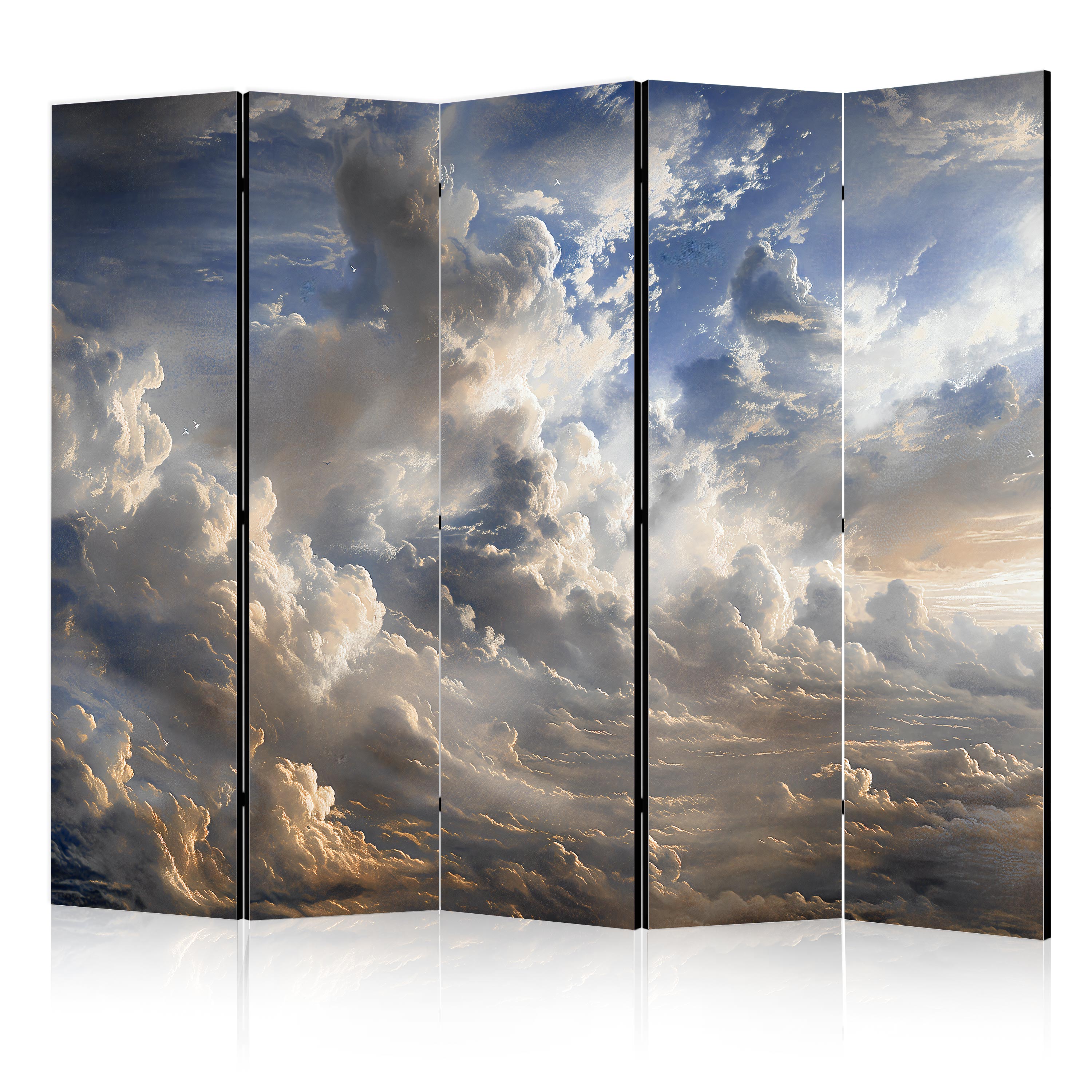 Room Divider with Golden Reflections on Clouds