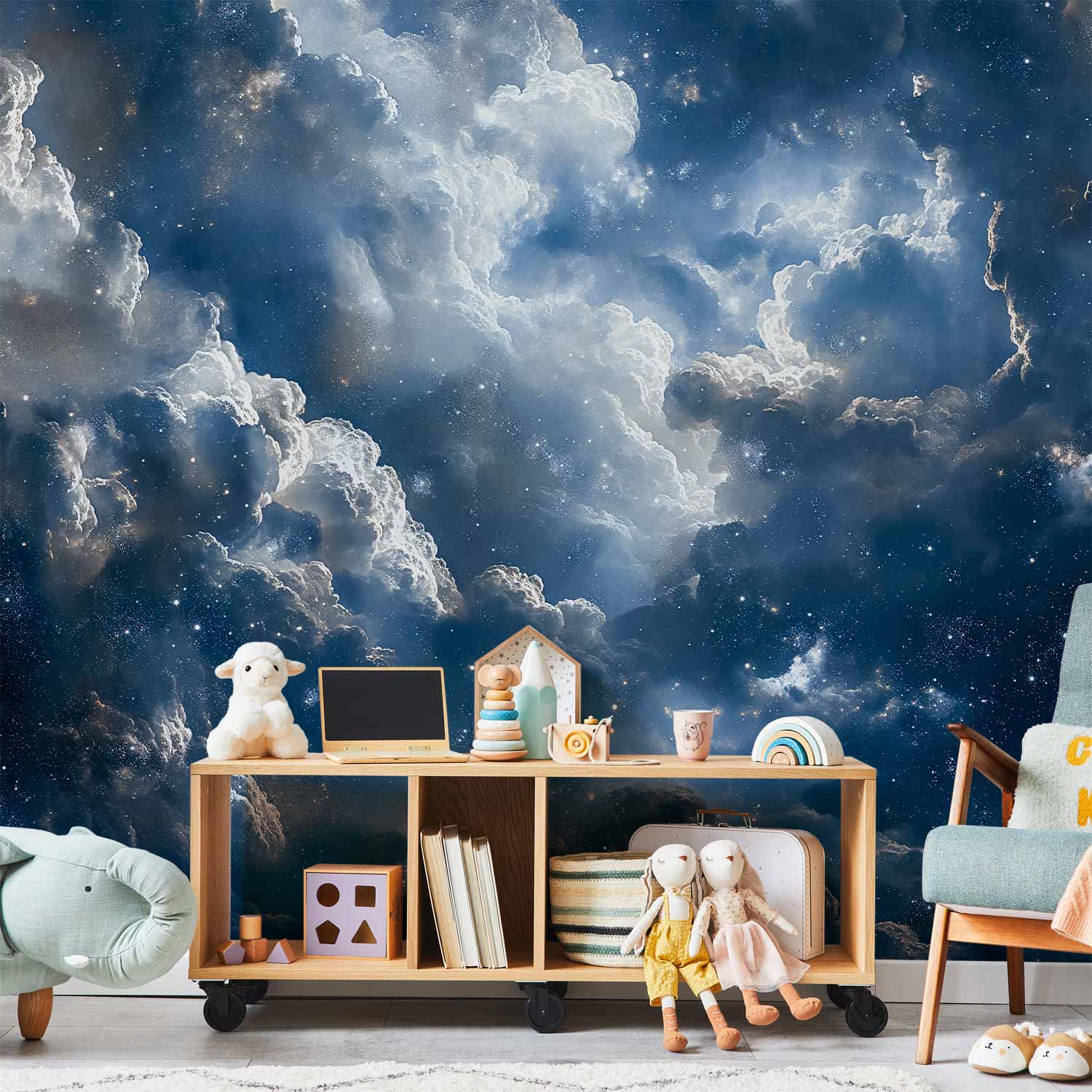 Wall Mural Astronomical Wonders Clouds and Stars in Harmonious Combination