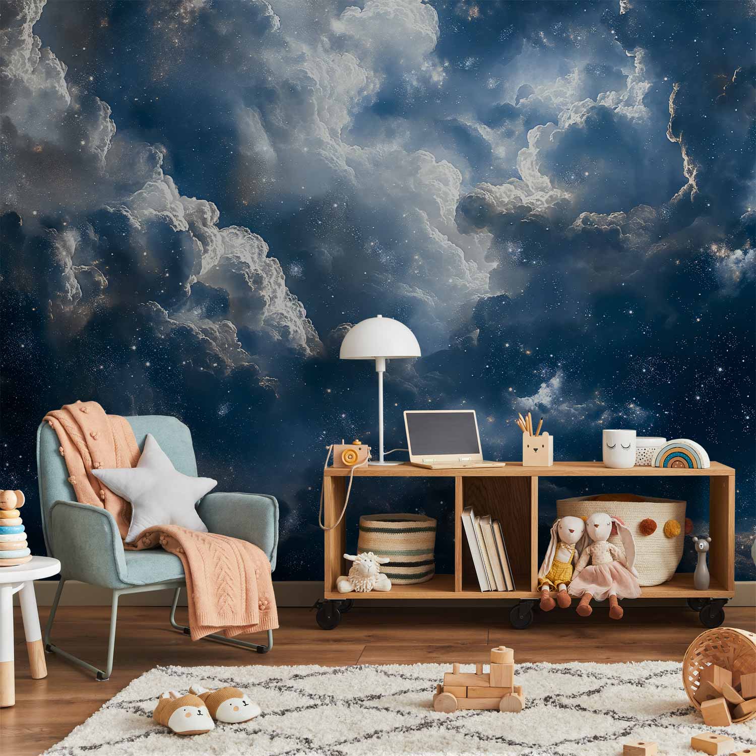 Wall Mural Astronomical Wonders Clouds and Stars in Harmonious Combination