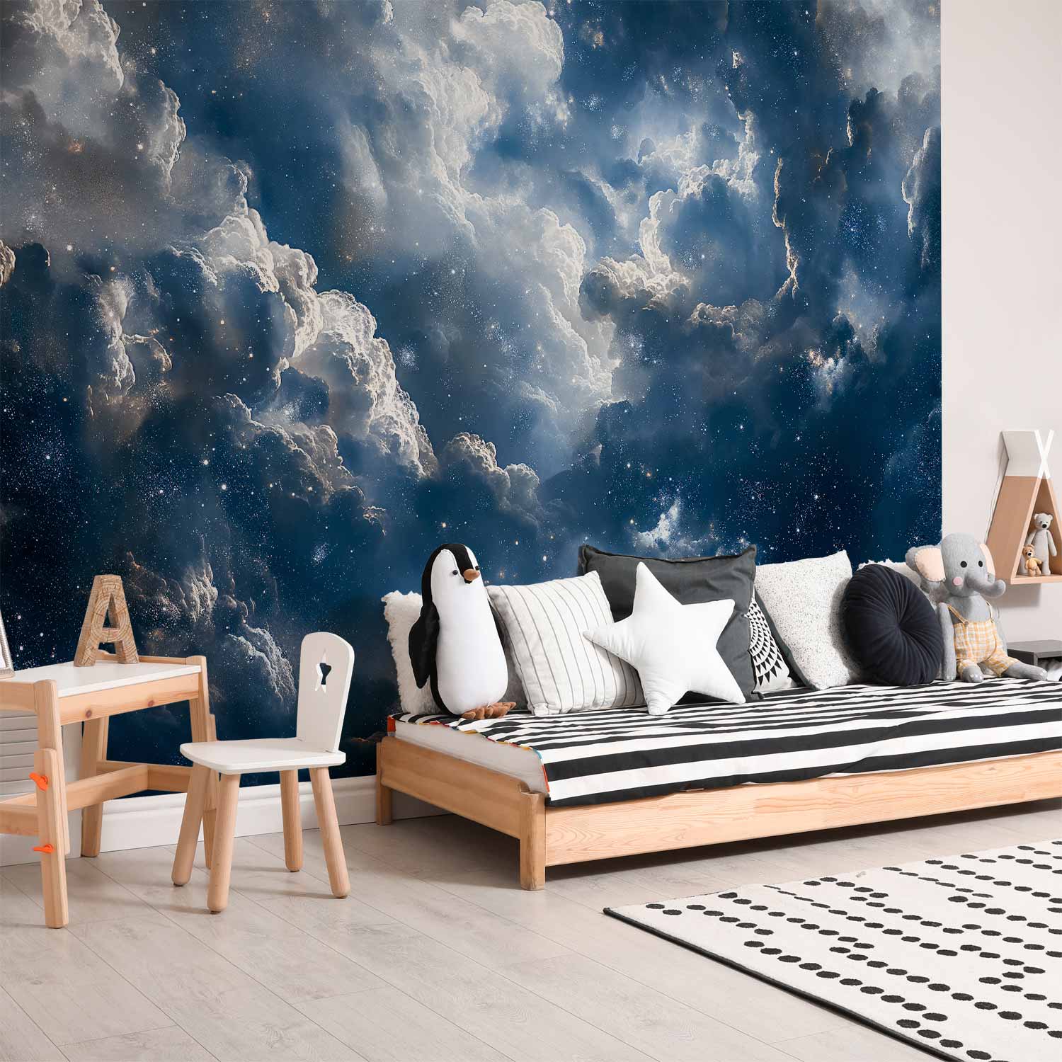 Clouds and Stars Astronomical Wall Mural