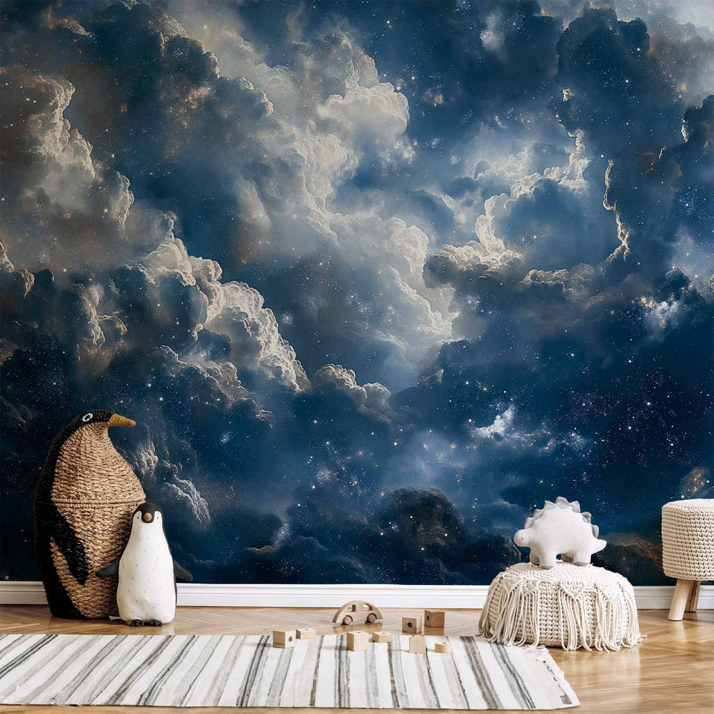 Clouds and Stars Astronomical Wall Mural