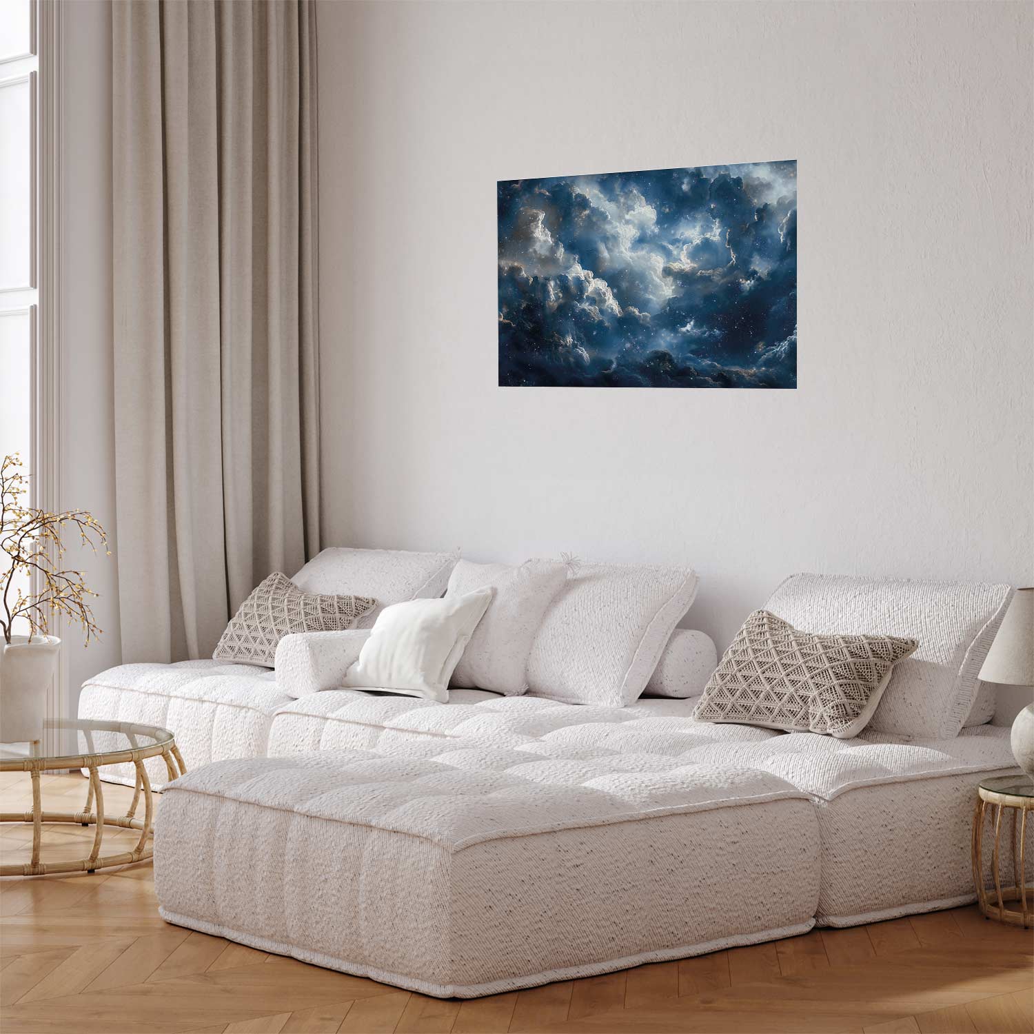 Clouds and Stars Astronomical Space Poster