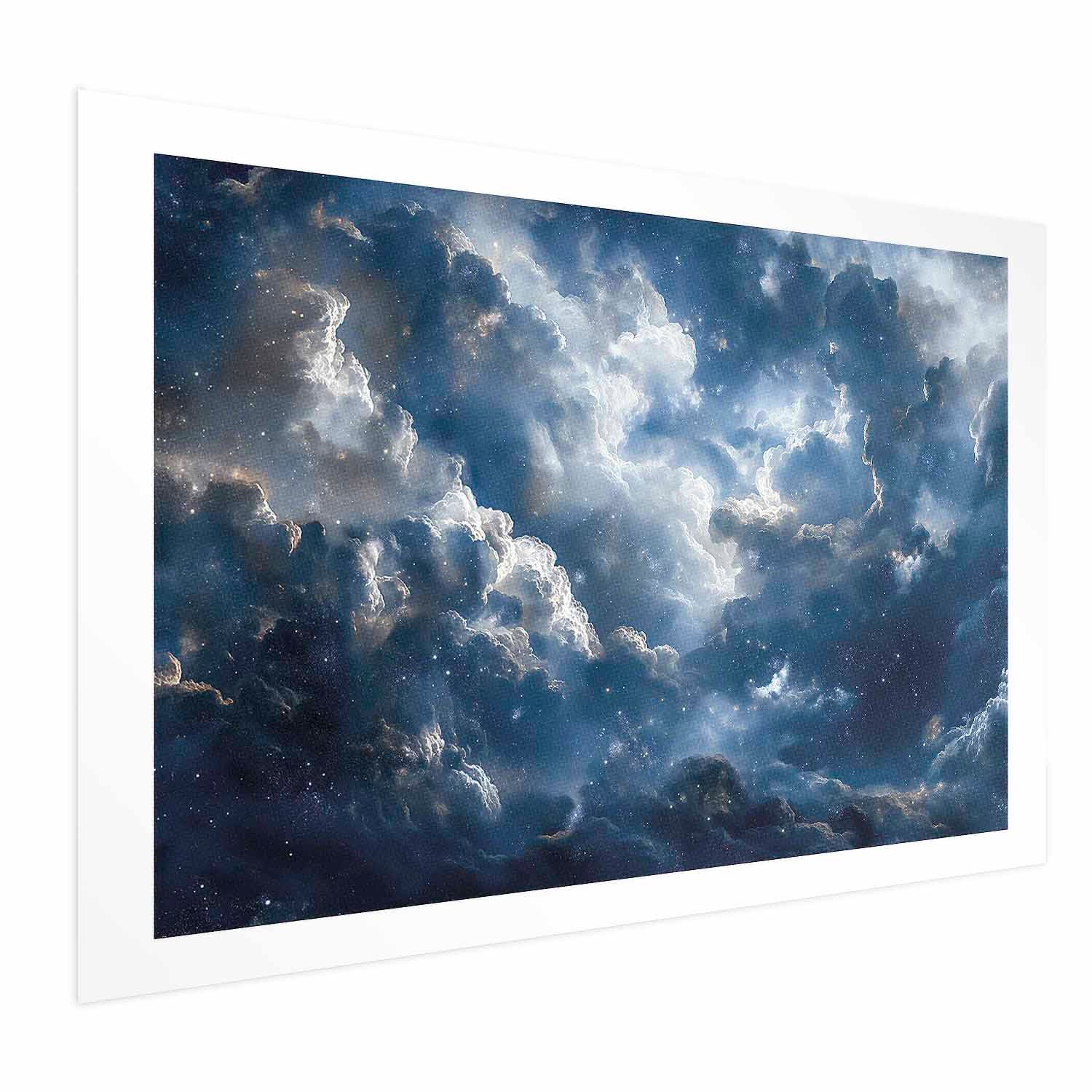 Clouds and Stars Astronomical Space Poster