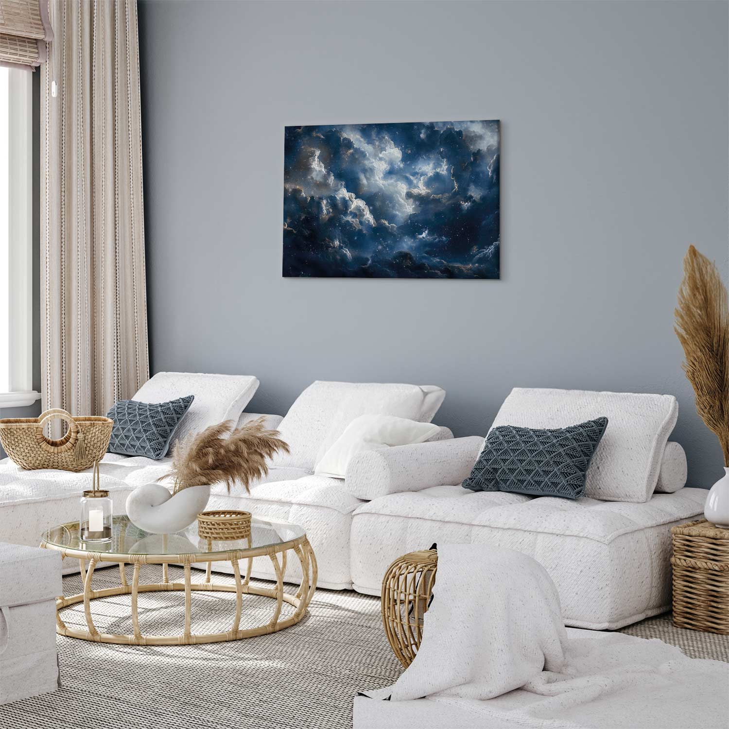 Clouds and Stars Space Canvas Print