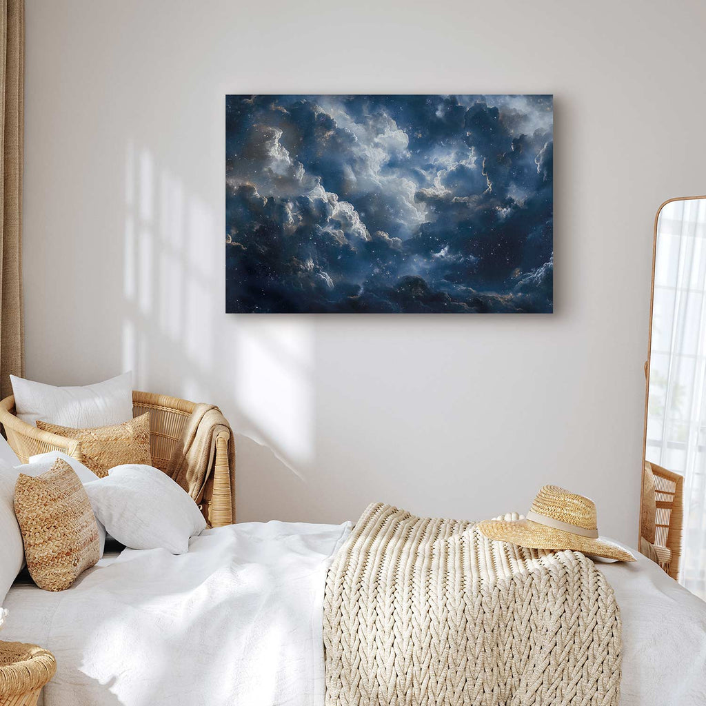 Clouds and Stars Space Canvas Print