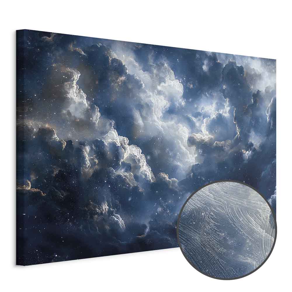 Clouds and Stars Space Canvas Print