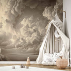 Illuminated Clouds Sky Wall Mural