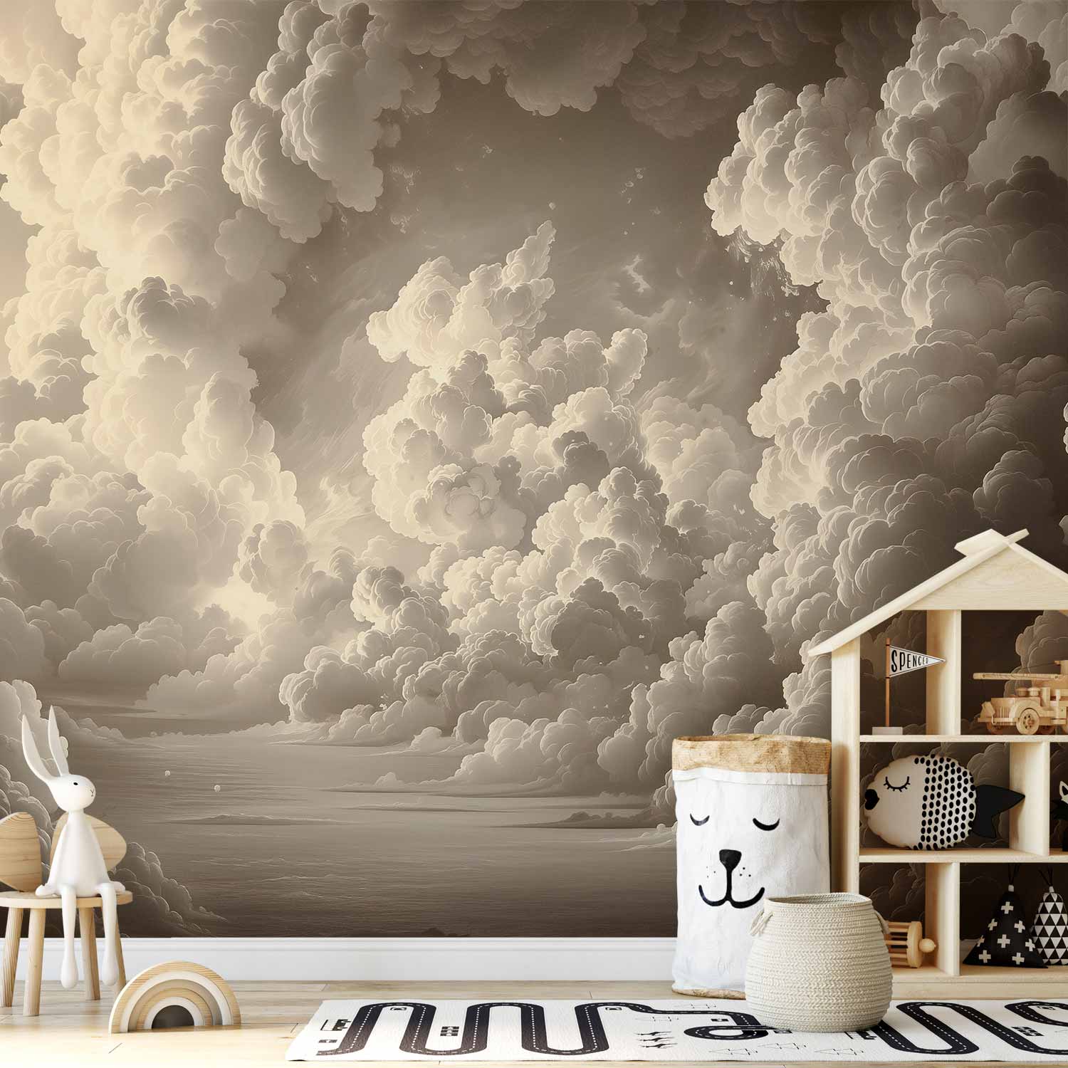 Wall Mural: Whisper of Illuminated Clouds