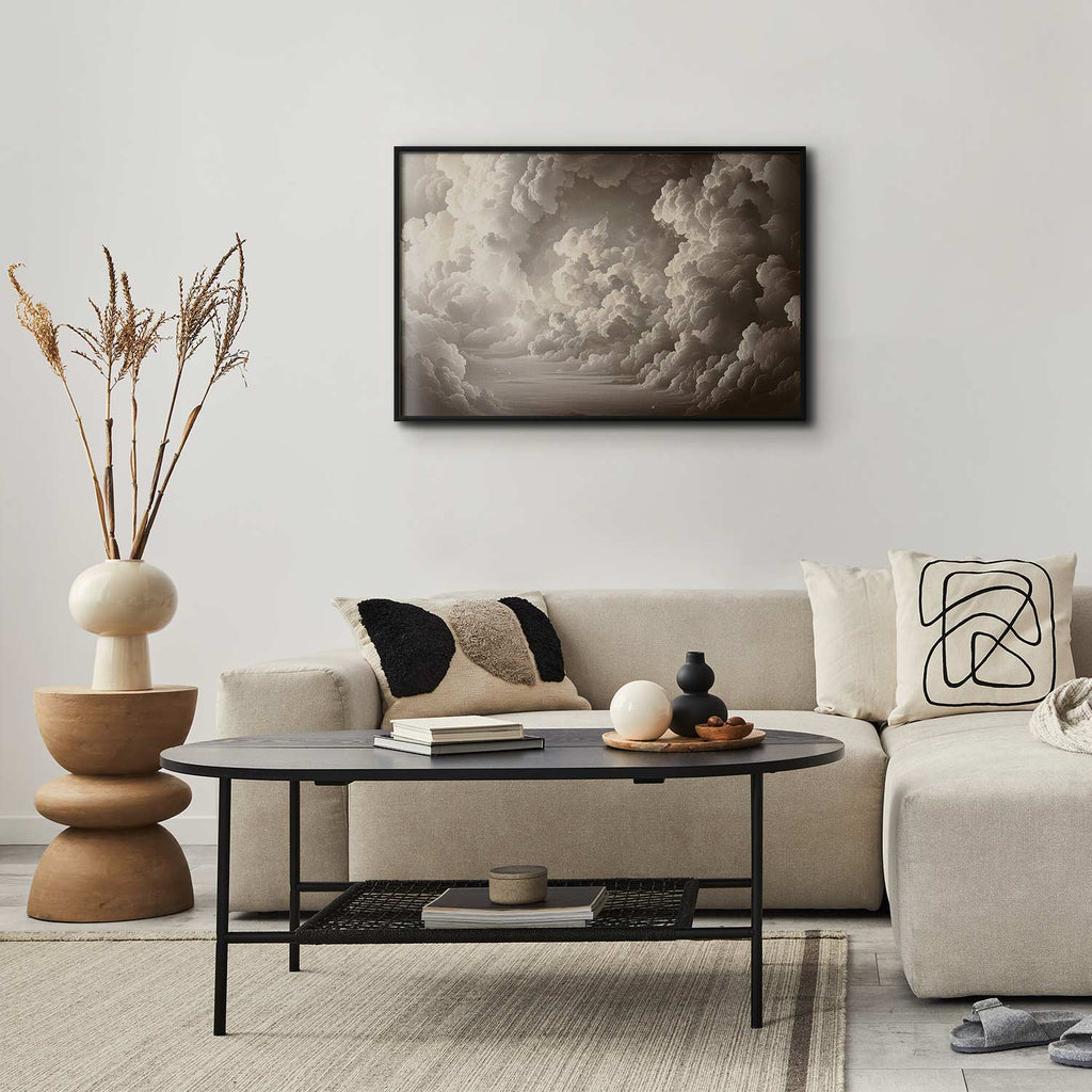 Illuminated Clouds Soft Light Sky Poster