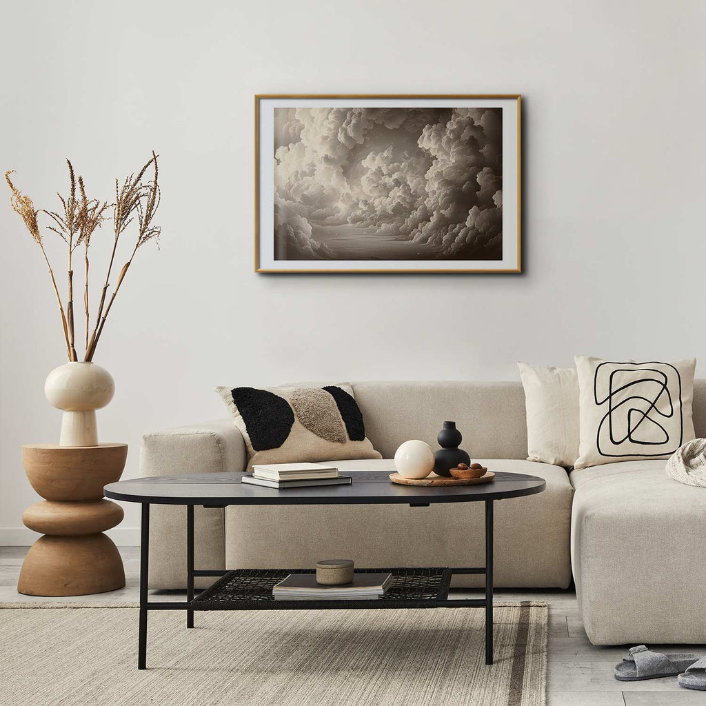 Illuminated Clouds Soft Light Sky Poster