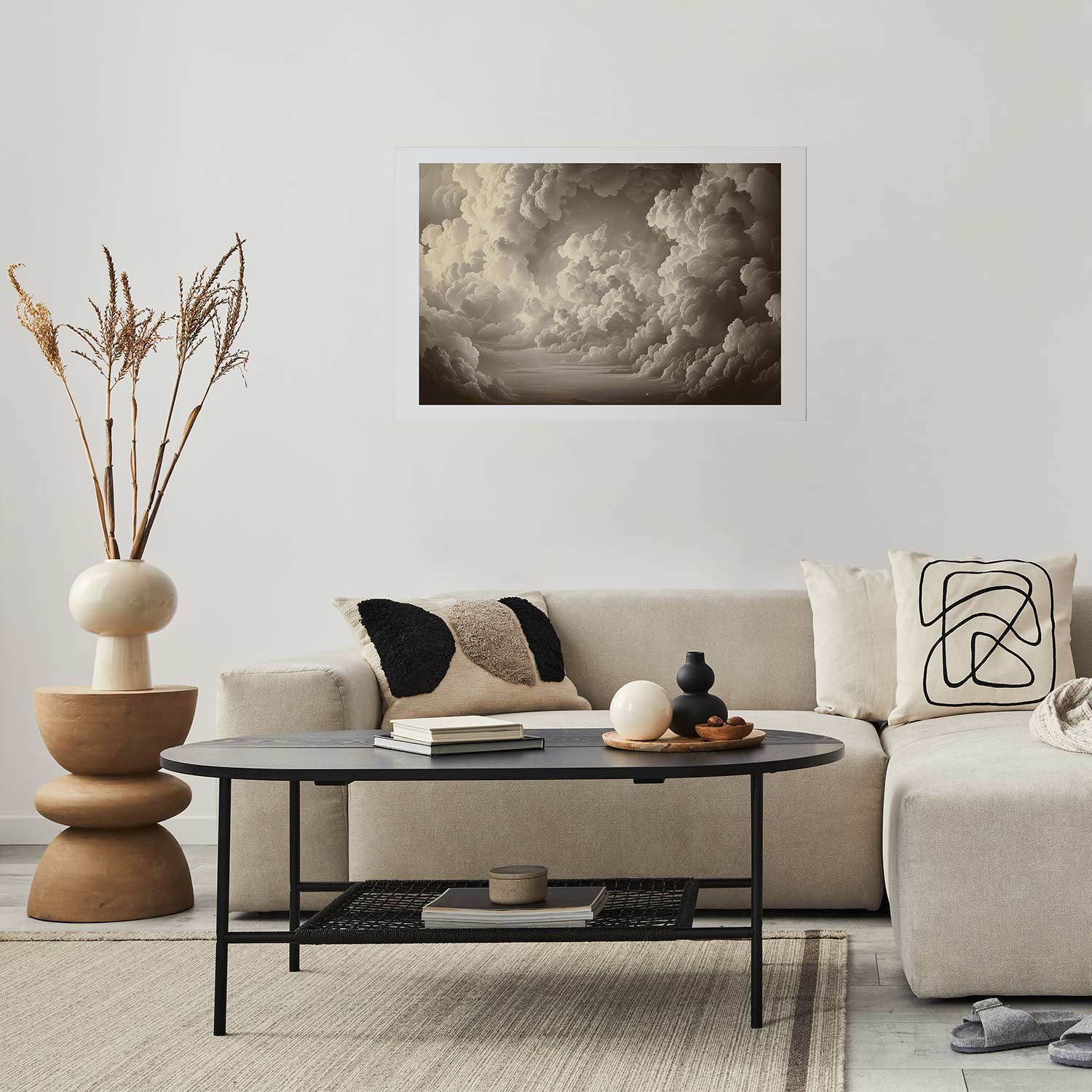 Illuminated Clouds Soft Light Sky Poster