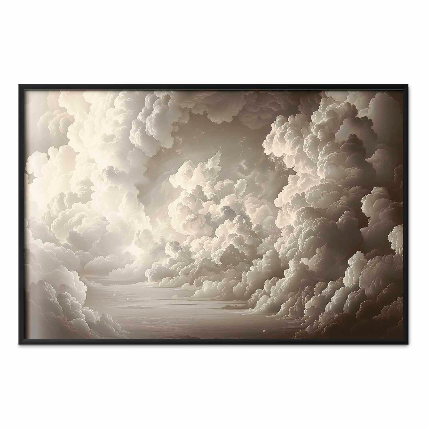 Illuminated Clouds Soft Light Sky Poster