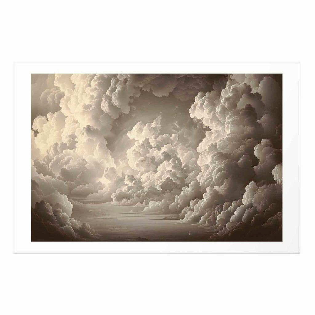 Illuminated Clouds Soft Light Sky Poster