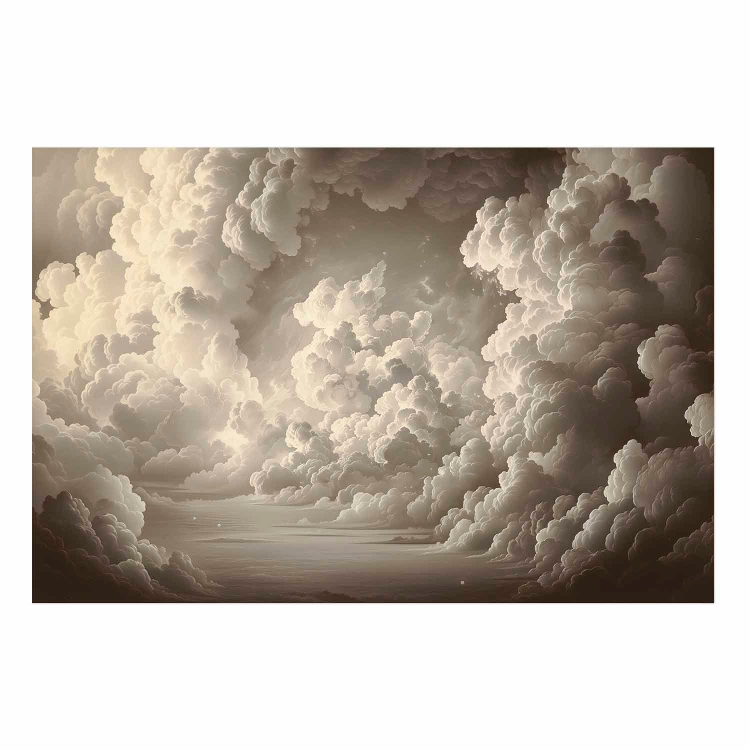 Illuminated Clouds Soft Light Sky Poster