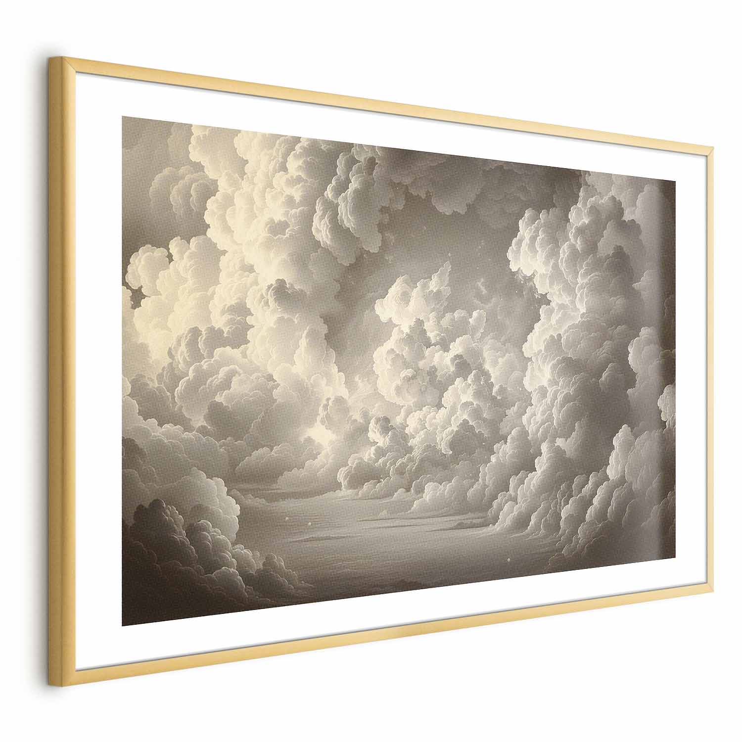 Illuminated Clouds Soft Light Sky Poster