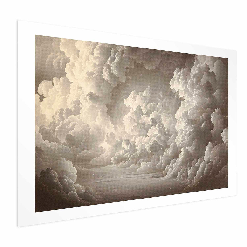 Illuminated Clouds Soft Light Sky Poster