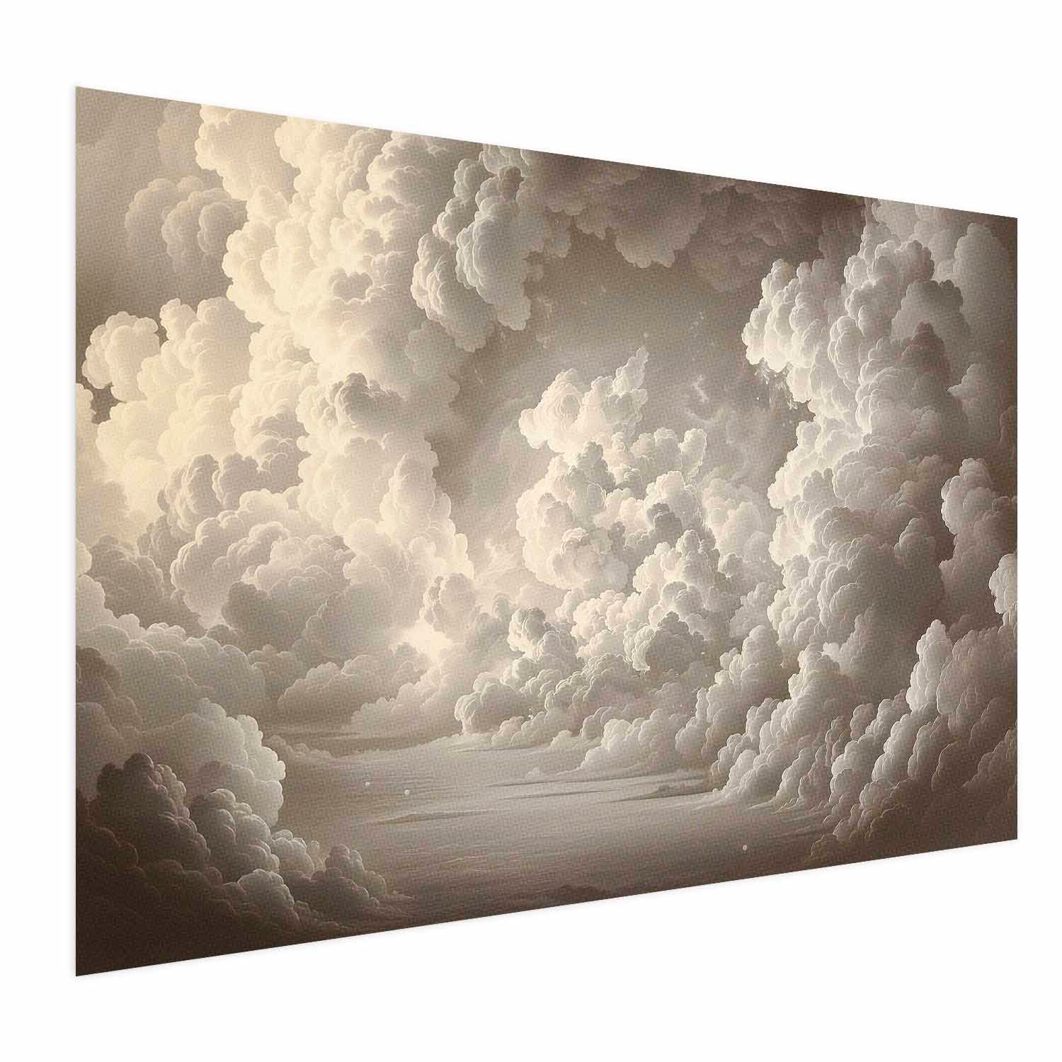 Illuminated Clouds Soft Light Sky Poster