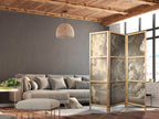 Japanese Room Divider 3-panel: Whisper of Illuminated Clouds