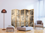 Japanese Room Divider – Whisper of Illuminated Clouds (5-Panel)