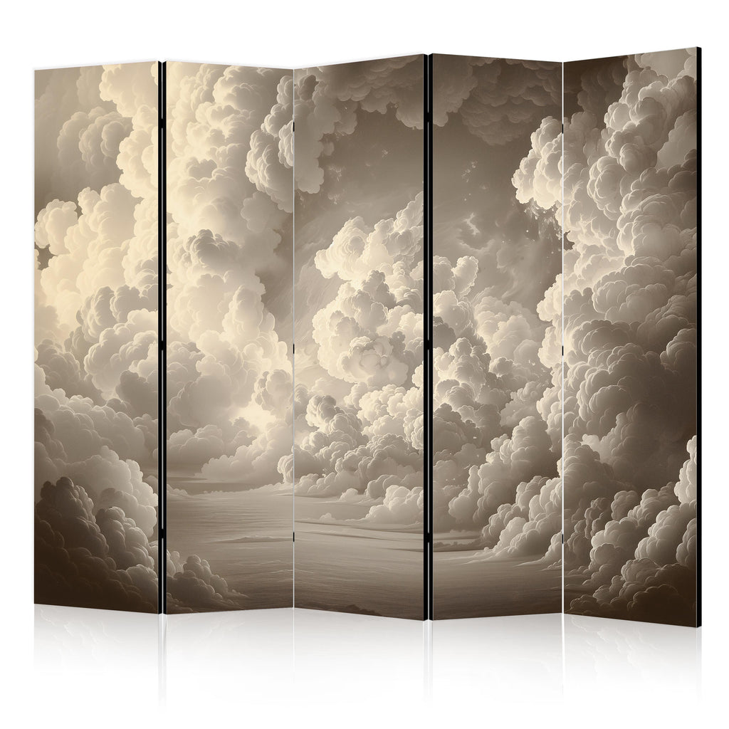 Room Divider Whisper of Illuminated Clouds: Soft Light in the Sky Theater