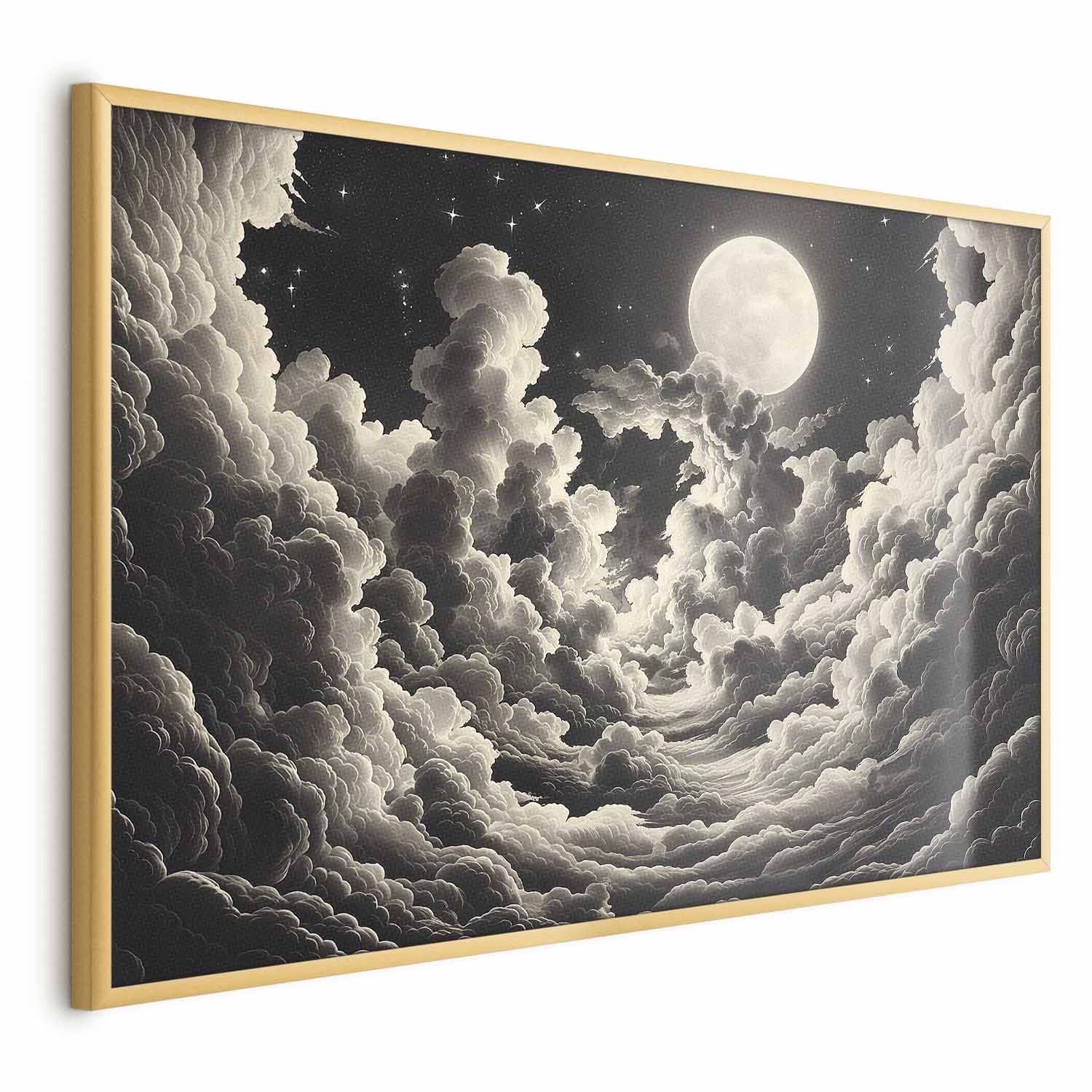 Moon and Stars Cloudscape Poster