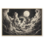 Moon and Stars Cloudscape Fantasy Canvas Print