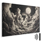 Moon and Stars Cloudscape Fantasy Canvas Print