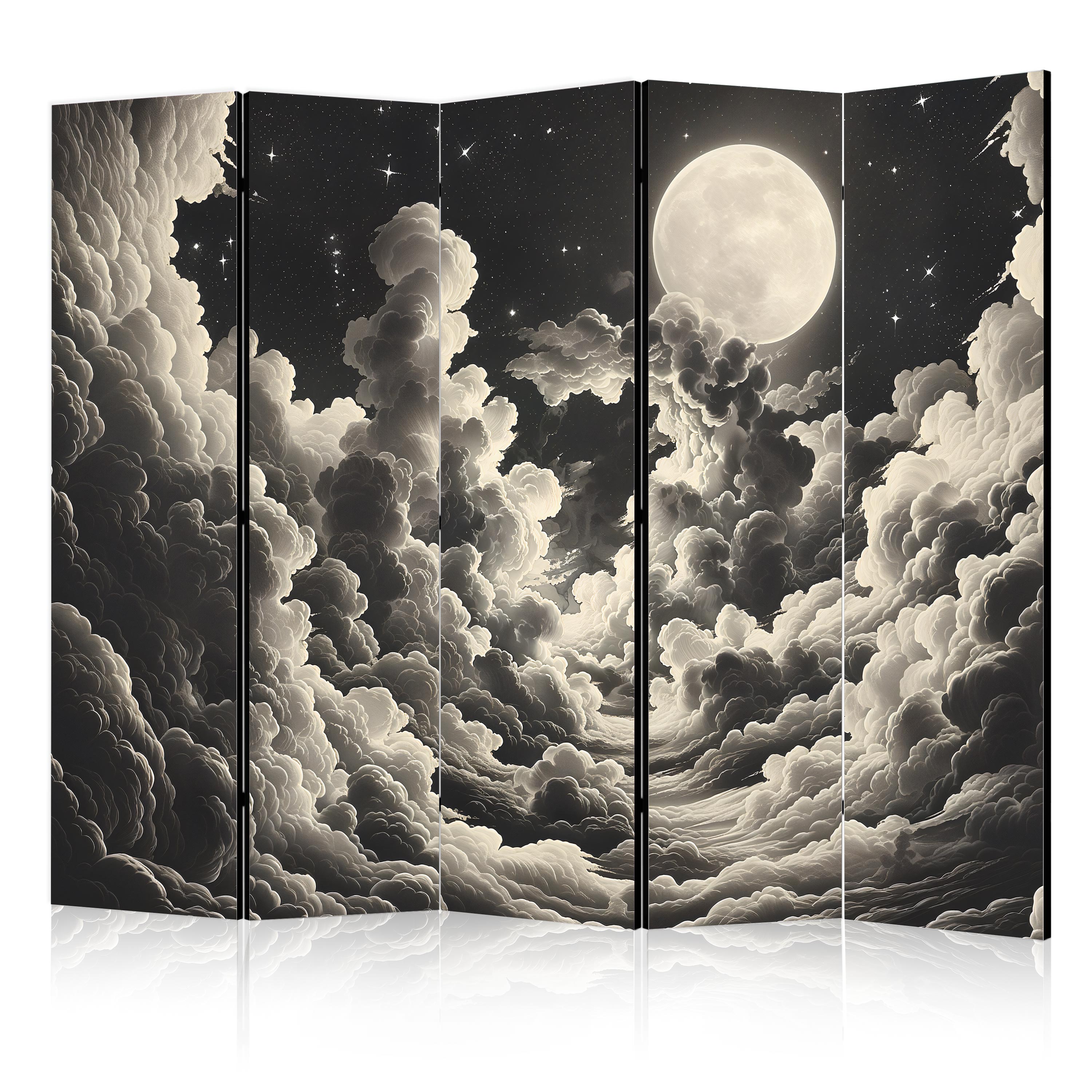 Moon & Stars Room Divider - 5-Panel Landscape
