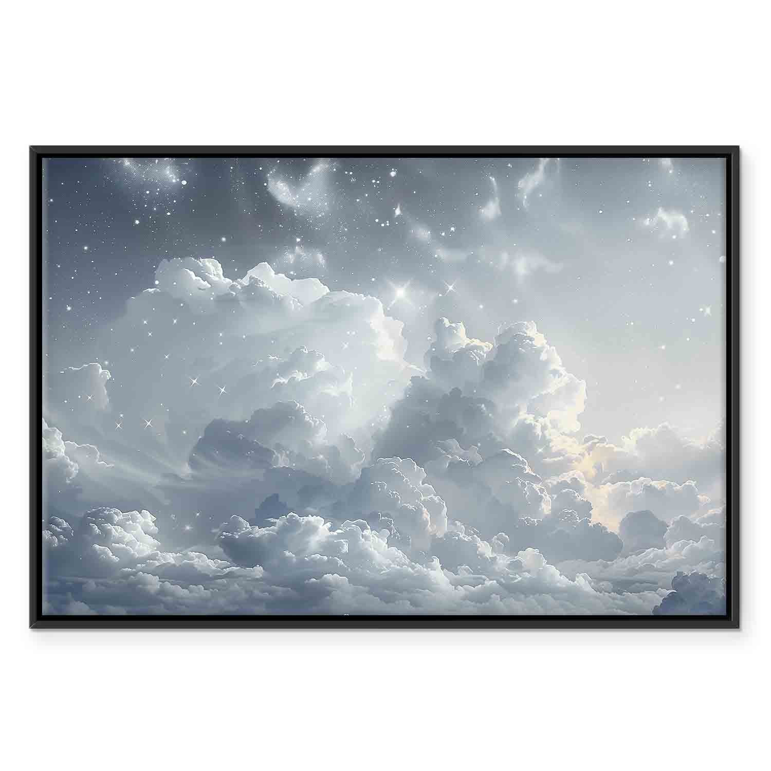 Starry Cloudscape Minimalist Canvas Print