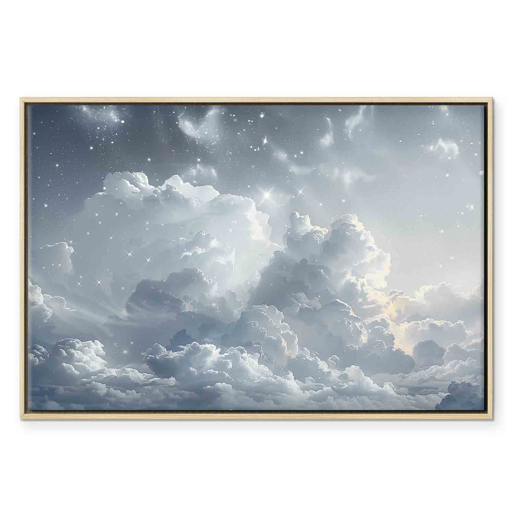 Starry Cloudscape Minimalist Canvas Print