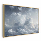 Canvas Print Astral Calm Stars in Clouds